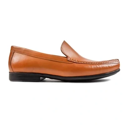 Image of CLARKS Mens Claude Plain Boat Shoes Tan 9 UK