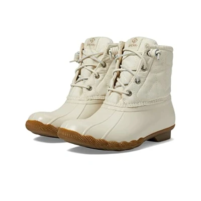 Image of Sperry Women&#039;s Saltwater Seacycled Rain Boot, Ivory/Almond, 5.5 UK