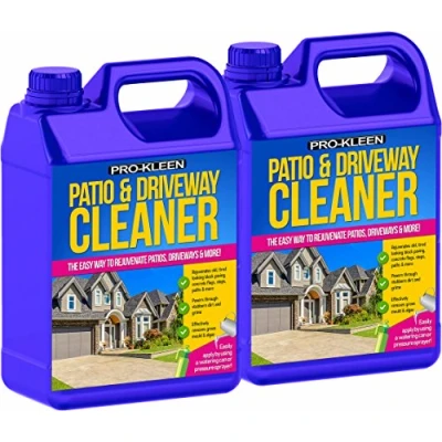 Image of Pro Kleen Patio &amp; Driveway Cleaner 10L Removes Stains, Dirt and Grime, Easy to Use Liquid Cleaning Solution on Patios, Driveways, Block Paving, Concrete Flags, Steps, Paths