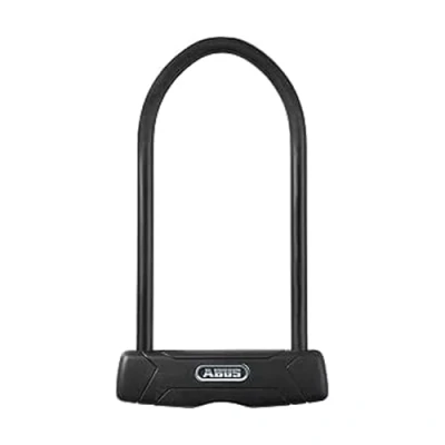 Image of ABUS U Lock Granit 460 and USH460 Bracket, Bicycle with Round Shackle, Security Level 9, Black