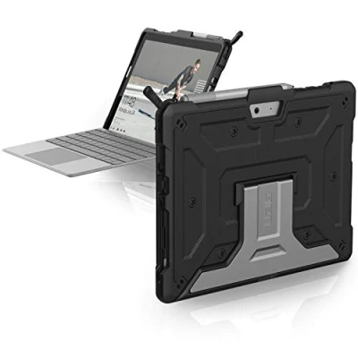 Image of URBAN ARMOR GEAR UAG Designed for Microsoft Surface Go 4/ 3 / 2 Case 10.5&quot; Metropolis Feather Light Rugged Aluminum Stand Military Drop Tested Cover Black