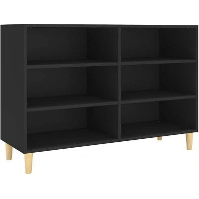 Image of vidaXL Sideboard Black 103.5x35x70 cm Engineered Wood