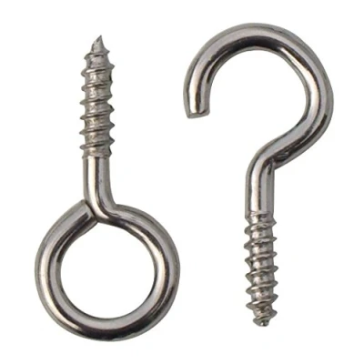 Image of 20 x hooks and eyes 25mm net wire curtain screws 10 &amp;