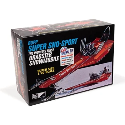 Image of MPC Rupp Super SNO Sport Snow Dragster 1:20 Scale Model Kit, Factory Color
