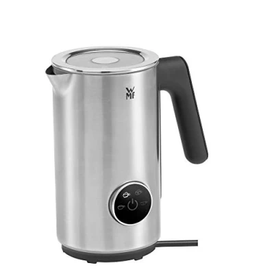 Image of WMF Lumero Electric Milk Frother, 100 250 ml, Touch Screen, LED Light, 500 W, for Hot and Cold Milk, Warmer, Matte Stainless Steel