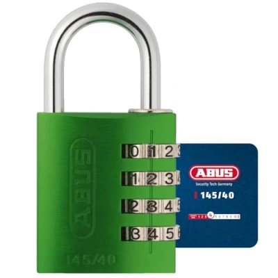 Image of Padlock combination aluminum 40mm green
