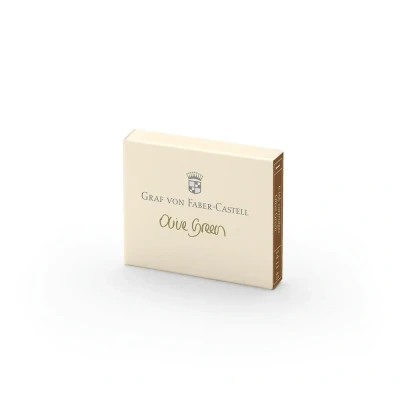 Image of Graf von Faber Castell 6 Ink cartridges Olive Green 141115