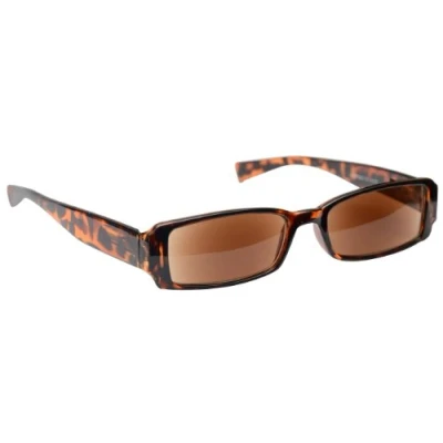 Image of OPULIZE Brown Tortoiseshell Reading Sunglasses Glasses UV400 Womens Mens Spring Hinges UVSR003 +2.50