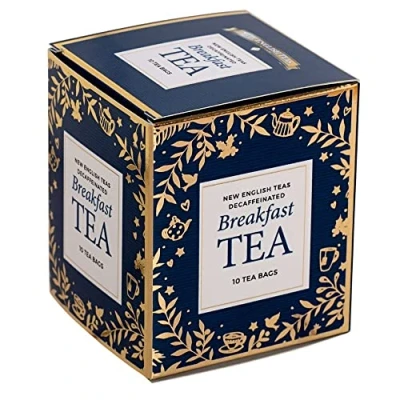 Image of New English Teas Navy Tea Carton with 10 Decaffeinated Breakfast Teabags