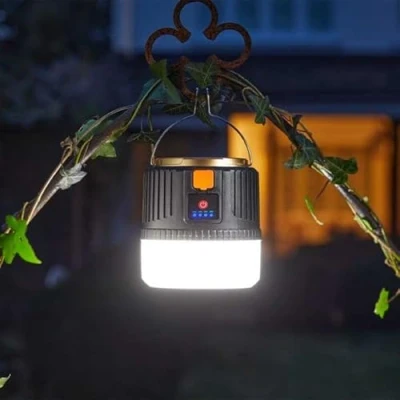 Image of Garden Mile Solar Powered LED Camping Light Multi Function USB Rechargeable Lamp Equipment Power Bank Portable Outdoor Lantern Tent