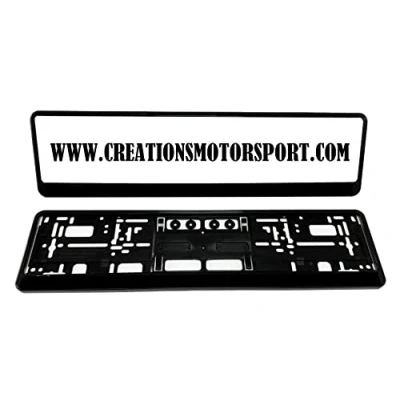 Image of Plain Black Number Plate Surrounds Pair