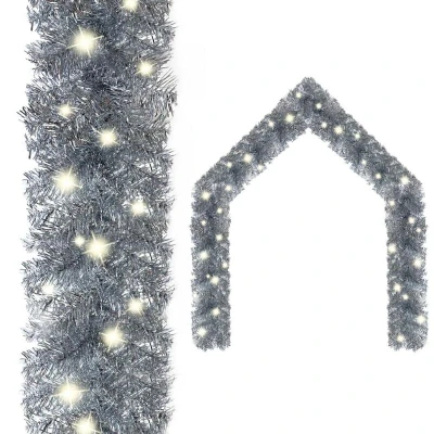 Image of vidaXL Christmas Garland with LED Lights 20 m Silver