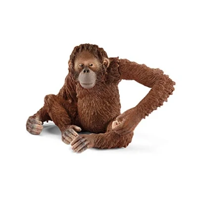 Image of SCHLEICH 14775 Orangutan, female Wild Life Toy Figurine for children aged 3 8 Years, Brown