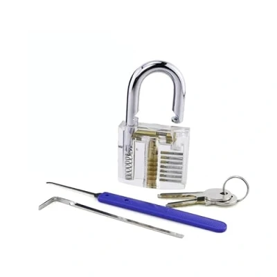 Image of Beginner Lock Pick Practice Set,Transparent with Lockpick Tool,Cheap Picking Kit (A KIT)
