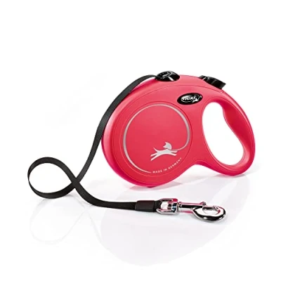 Image of Flexi New Classic Tape Red Large 5m Retractable Dog Leash/Lead for dogs up to 50kgs/110lbs