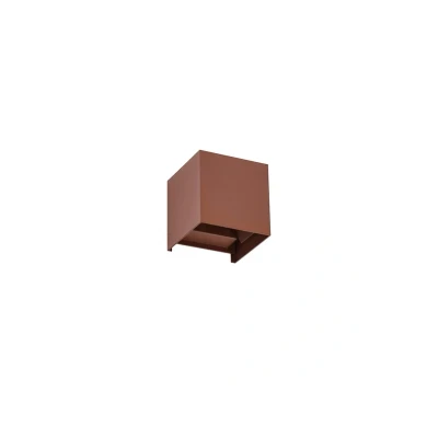 Image of Lindby LED outdoor wall light Nivar, 10 cm, rust brown, metal