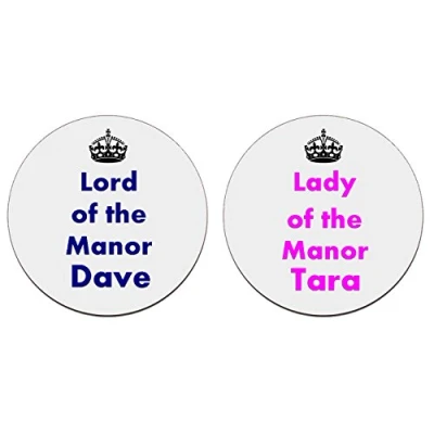 Image of Personalised Lord &amp; Lady of The Manor Coaster Gift Set