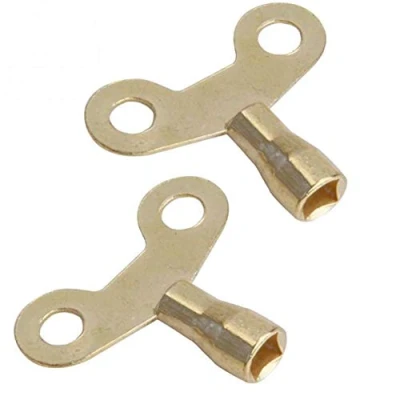 Image of Zonfer Brass Water Tap Keys, 2 Pcs Radiator Square Hole Key, Plumbing Bleed Faucet Valves Knob Switch Key