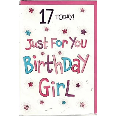Image of Birthday card for Seventeen (17) Year Old Girl Poppy Hill