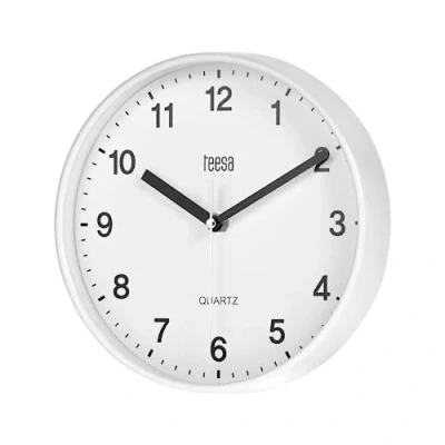 Image of Teesa Wall Clock, White, 20 cm