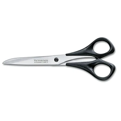 Image of Victorinox Household and Professional Scissors, Extra Sharp Blade, 16 cm, Robust Plastic Handle, Stainless Steel, Black