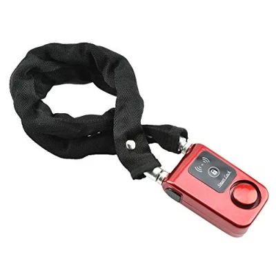Image of Motorbike Chain Lock, Y797G Waterproof Smart Bluetooth Lock with Strong Padlock, 110dB Alarm, App Control for iOS/Android