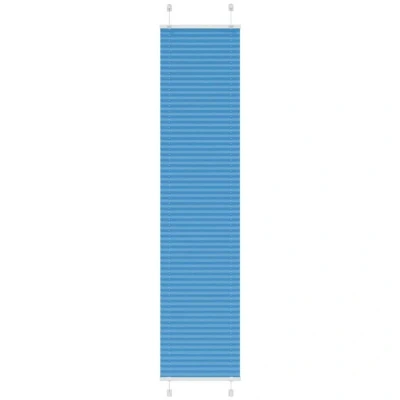 Image of vidaXL Pleated Blind Blue 40x200 cm Fabric Width 39.4 Polyester