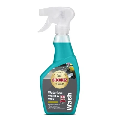 Image of Simoniz Waterless Car Wash &amp; Wax, Dual Action Cleans Protects Paintwork, Essential Cleaning Products For Clean Shine Finish, Carnauba All Exterior Surfaces 500ml