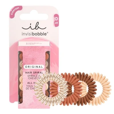 Image of Invisibobble Original Chouchou Café au Lait Very Soft for Hair Against Brittle and Split Ends Fingerprint Free 8 Pieces