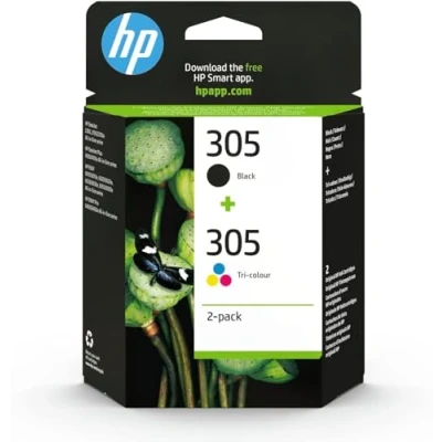 Image of HP 305 2 Pack Tri color/Black Original Ink Cartridge