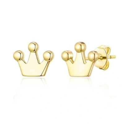 Image of Philip Jones Gold Plated Crown Stud Earrings