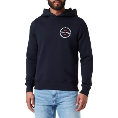 Image of Tommy Hilfiger Roundel Hoody Hoodie, Men&#039;s, Size: XS, Desert sky