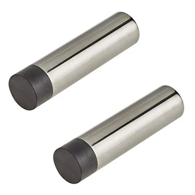 Image of Door Stop Wall or Skirting Mounted Satin Stainless Steel 78mm Projection Concealed Fixing Pack of 2