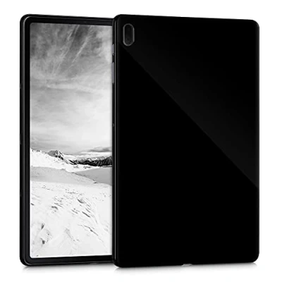 Image of kwmobile TPU Silicone Case Compatible with Samsung Galaxy Tab S7 FE Soft Flexible Shock Absorbent Cover Black