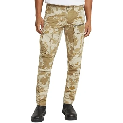 Image of G STAR Men&#039;s Rovic Zip 3D Regular Tapered Pants, Multicolour (dk Brick gd Glitch Beach camo D02190 D955 H174), 40W / 34L
