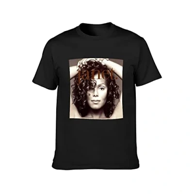 Image of Janet Jackson Men T Shirt Printed Camiseta Black Tee Top XL