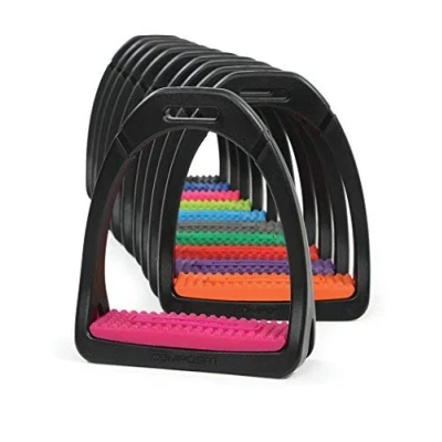 Image of Shires Premium Profile Stirrup Treads Burgundy Adults