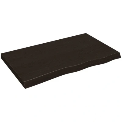 Image of vidaXL Wall Shelf Dark Brown 100x60x(2 6) cm Treated Solid Wood Oak