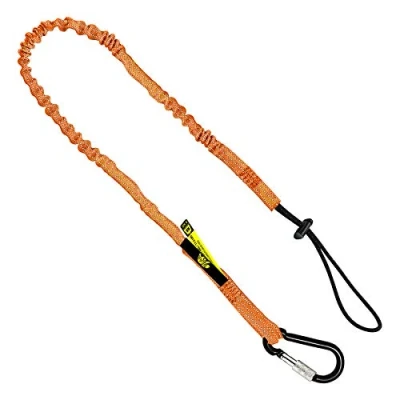 Image of BearTOOLS 3 Foot Safety Tool Lanyard, Tough Scaffold Hard Hat Lanyard with Carabiner, Adjustable Loop End, Ultra Durable, Premium Quality Materials Ideal for Scaffold, Tools, Construction (1) Orange