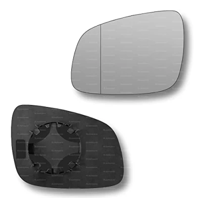 Image of Less4spares Replacement Wing Mirror Glass Left Compatible with Chevrolet Spark 2009 2015 CLIP ON Passnager Near Side N/S Blind Spot