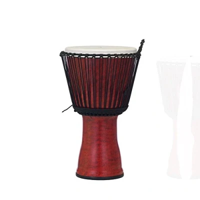 Image of Pearl Roped Tuned Synthetic Djembe 12&quot; PBJVR 12/699 #699 Molten Scarlet