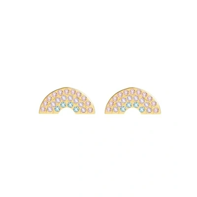 Image of Olivia Burton Women&#039;s Rainbow Collection Stud Earrings Yellow gold OBJRBE04