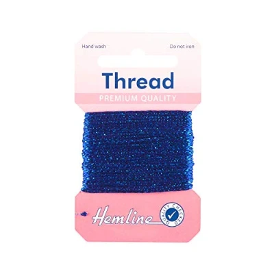 Image of 10m Royal Blue Glitter Thread for Crafts Twine Cord &amp; Elastic