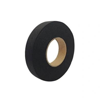Image of Ainkou 26 Yards Web Hemming Tape Hem Fabric Fusing Iron on for Trousers Clothes Jeans Garment Curtains (20mm) Black