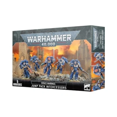 Image of Games Workshop Warhammer 40,000 Space Marines: Jump Pack Intercessors, Blue
