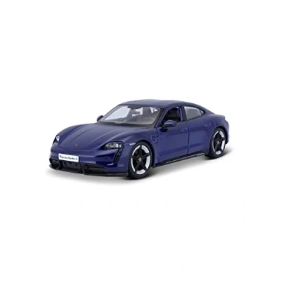 Image of Bburago Porsche Taycan Turbo S in Blue 1/24 Scale (18 21098B)