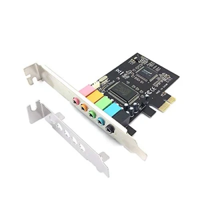 Image of Pardarsey PCIe Sound Card, 5.1 Internal Card for PC Windows 7 with Low Profile Bracket, 3D Stereo PCI e Audio CMI8738 Chip 32/64 Bit Express Adapter