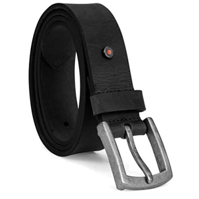 Image of Timberland PRO Men&#039;s 40mm Workwear Work Leather Belt, Black/Rivet, 40