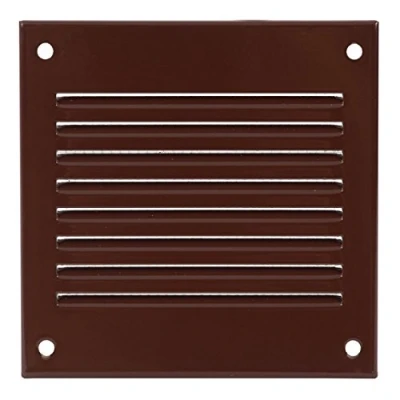 Image of 100x100mm / 4x4&quot; inch Brown Metal Air Vent Grille Cover with Insect Mesh Ventilation
