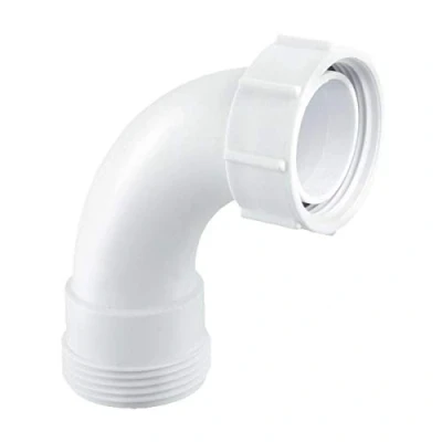Image of McAlpine T1 1½&quot; 90 Bend BSP Male Thread x Coupling Nut